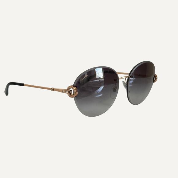 Women\'s - Bvlgari 6091-B 2014 Round Gold Sunglasses main image 5